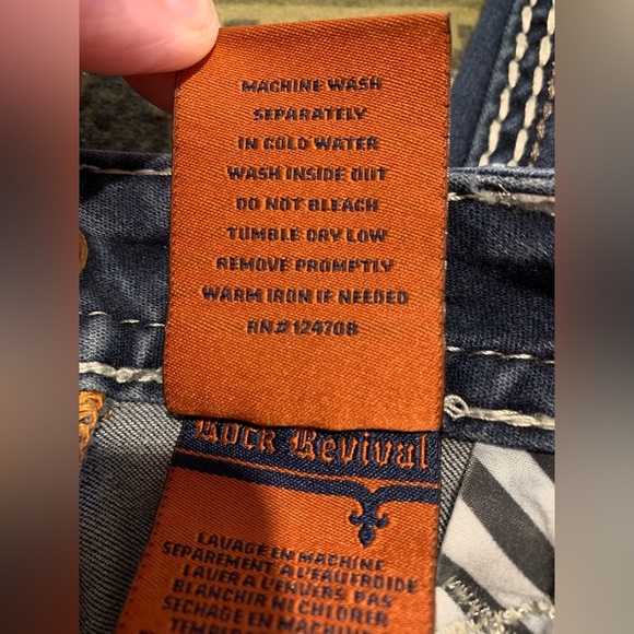 Rock Revival Arisa Skinny Jeans Size 27 Bling Distressed Embellished Stretch - Picture 12 of 13